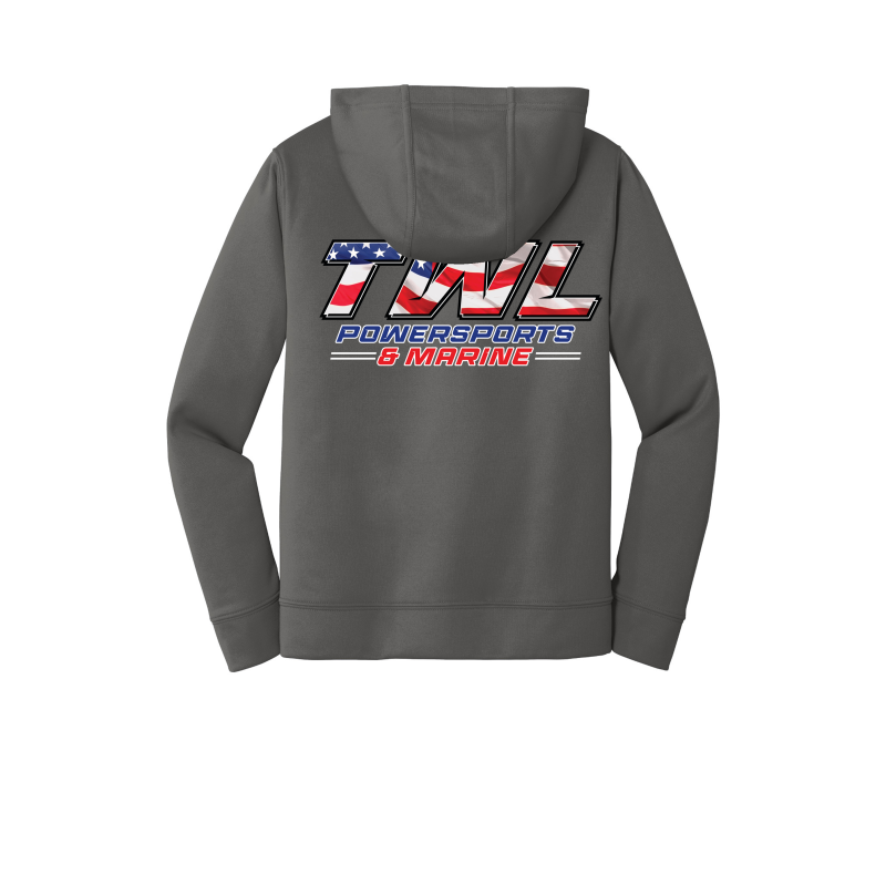 TWL AMERICAN FLAG Port & Company Youth Performance Fleece Pullover Hooded Sweatshirt.