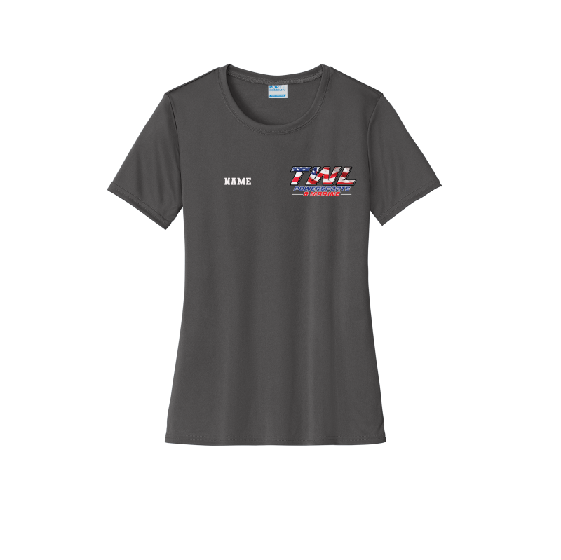 TWL AMERICAN FLAG Port & Company Women's Performance Tee.