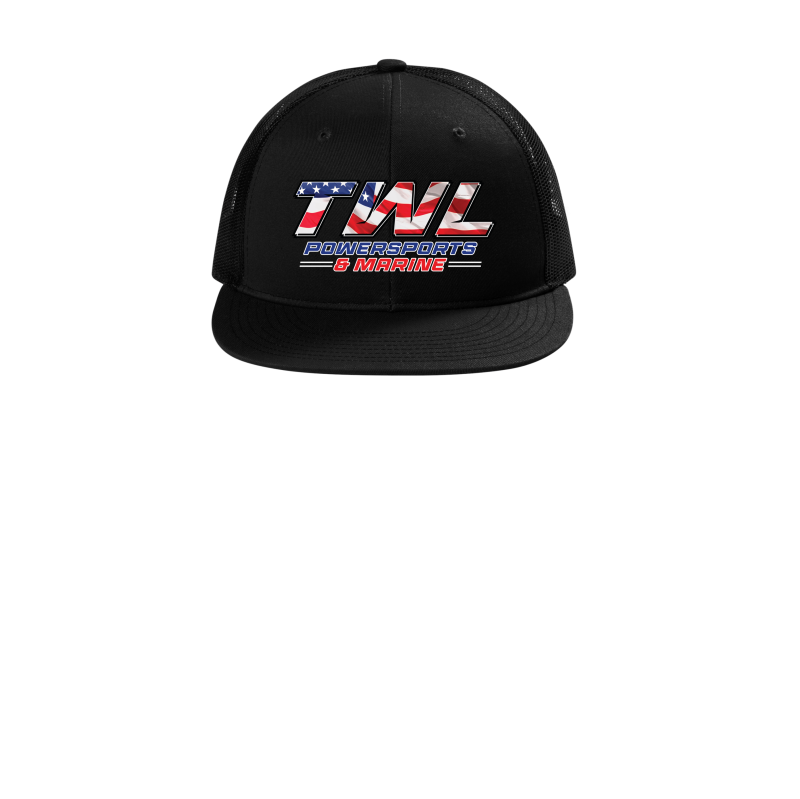 TWL American Flag -Snapback Flat Bill Trucker Cap