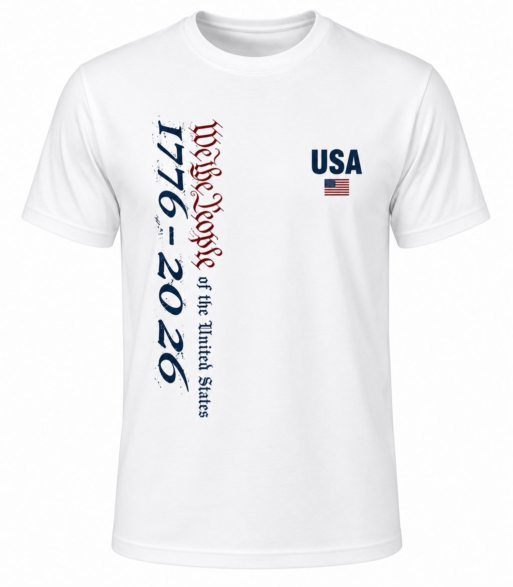 America 250 | We The People 1776–2026 Patriotic Graphic T-Shirt