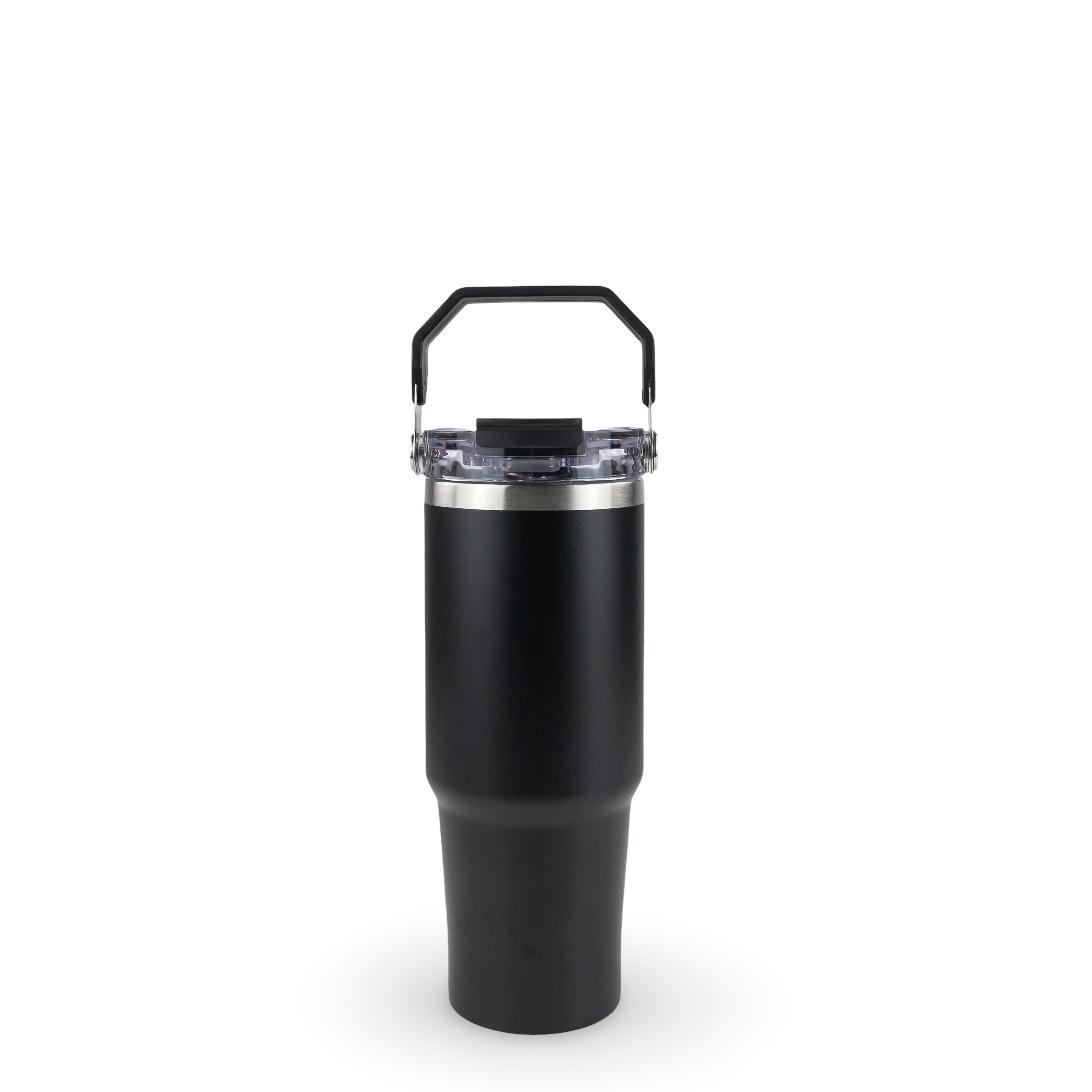 30oz POWDER COATED TRI-SIP TUMBLER - BLACK WITH TWL FLAG LOGO
