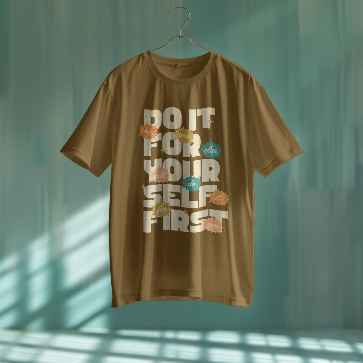 Do It For Yourself First - Retro self love cotton/poly T shirt