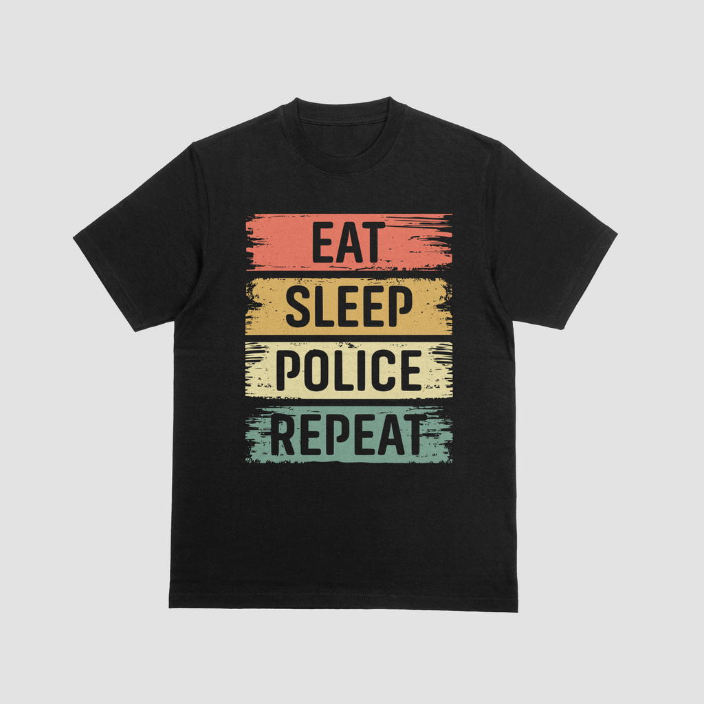 Eat Sleep Police Repeat T-Shirt