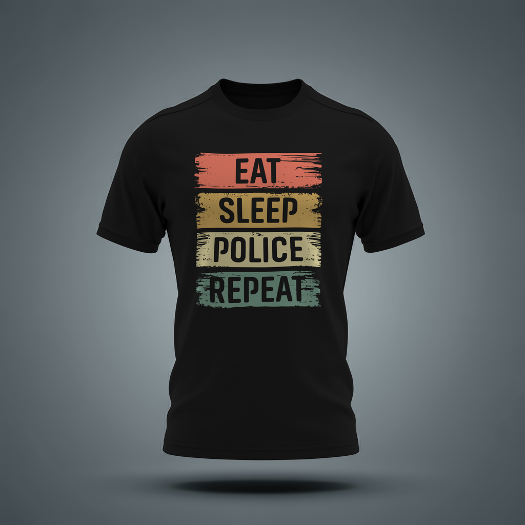 Eat Sleep Police Repeat T-Shirt