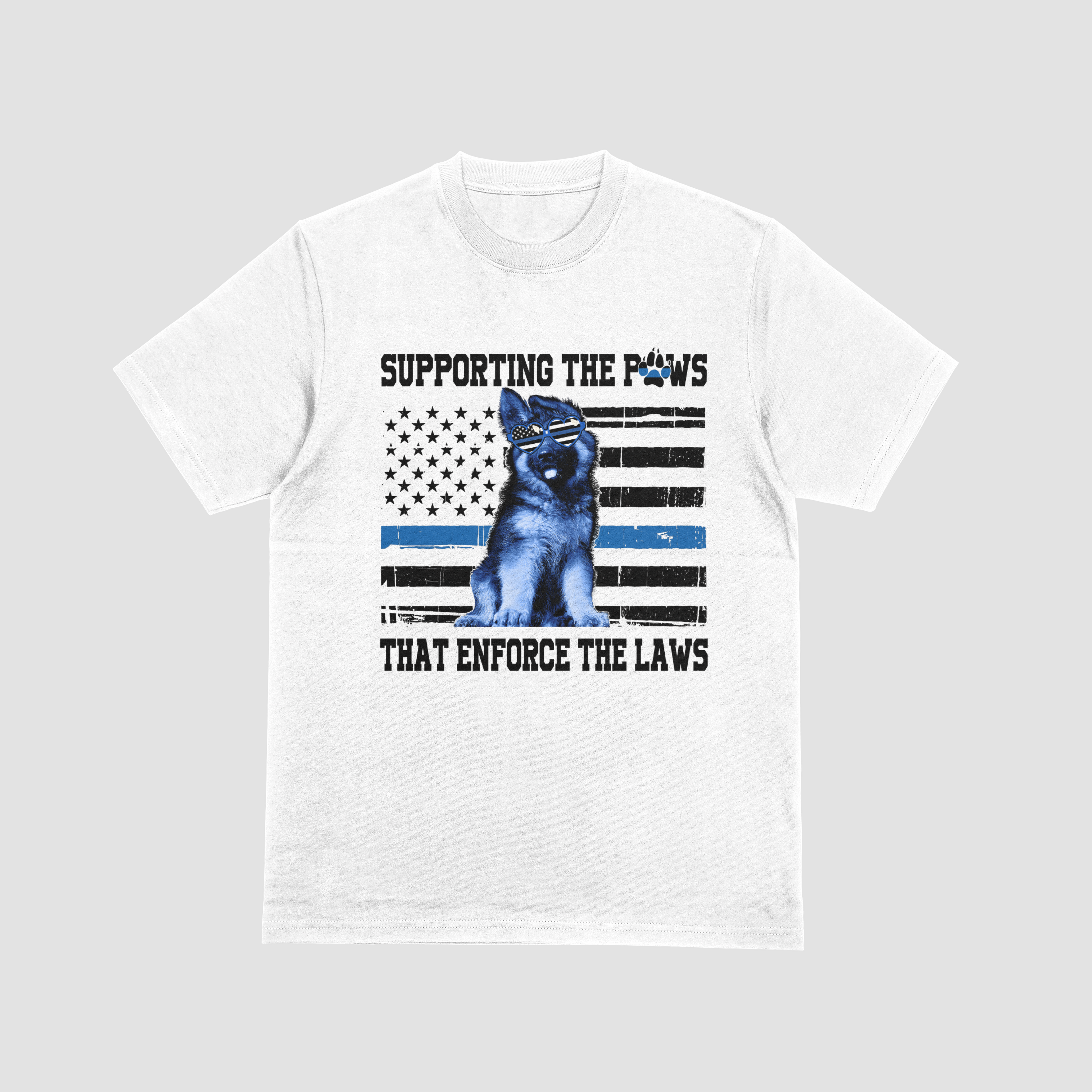 Support the Paws That Enforce the Laws T-Shirt
