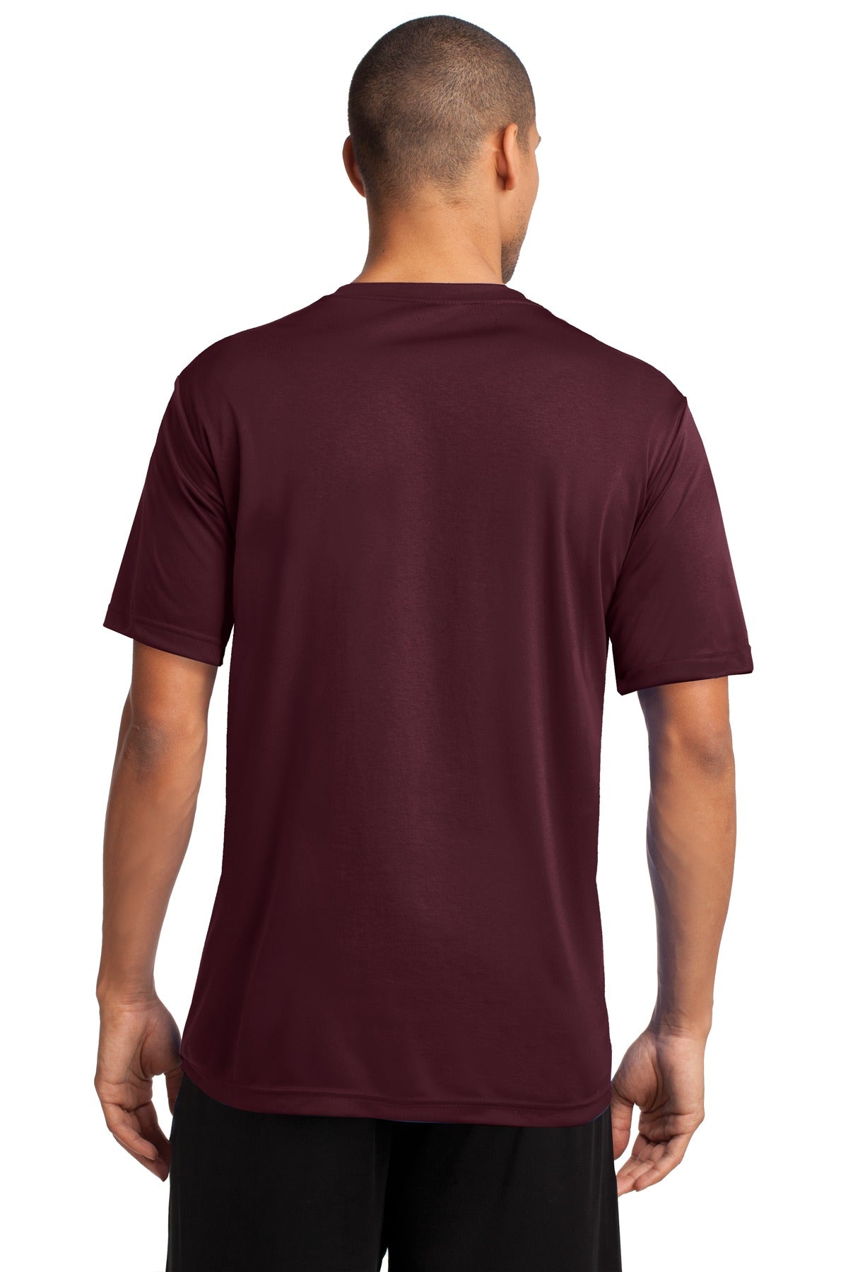 Ath Maroon Port & Company Performance Tee. PC380