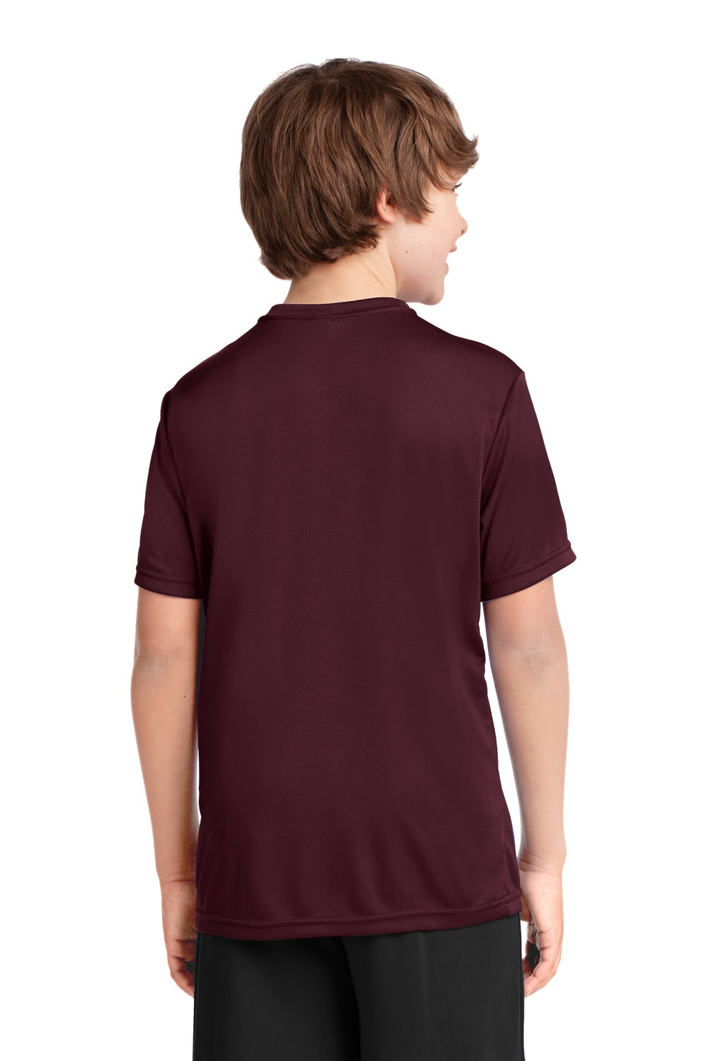 Ath Maroon Port & Company Youth Performance Tee. PC380Y