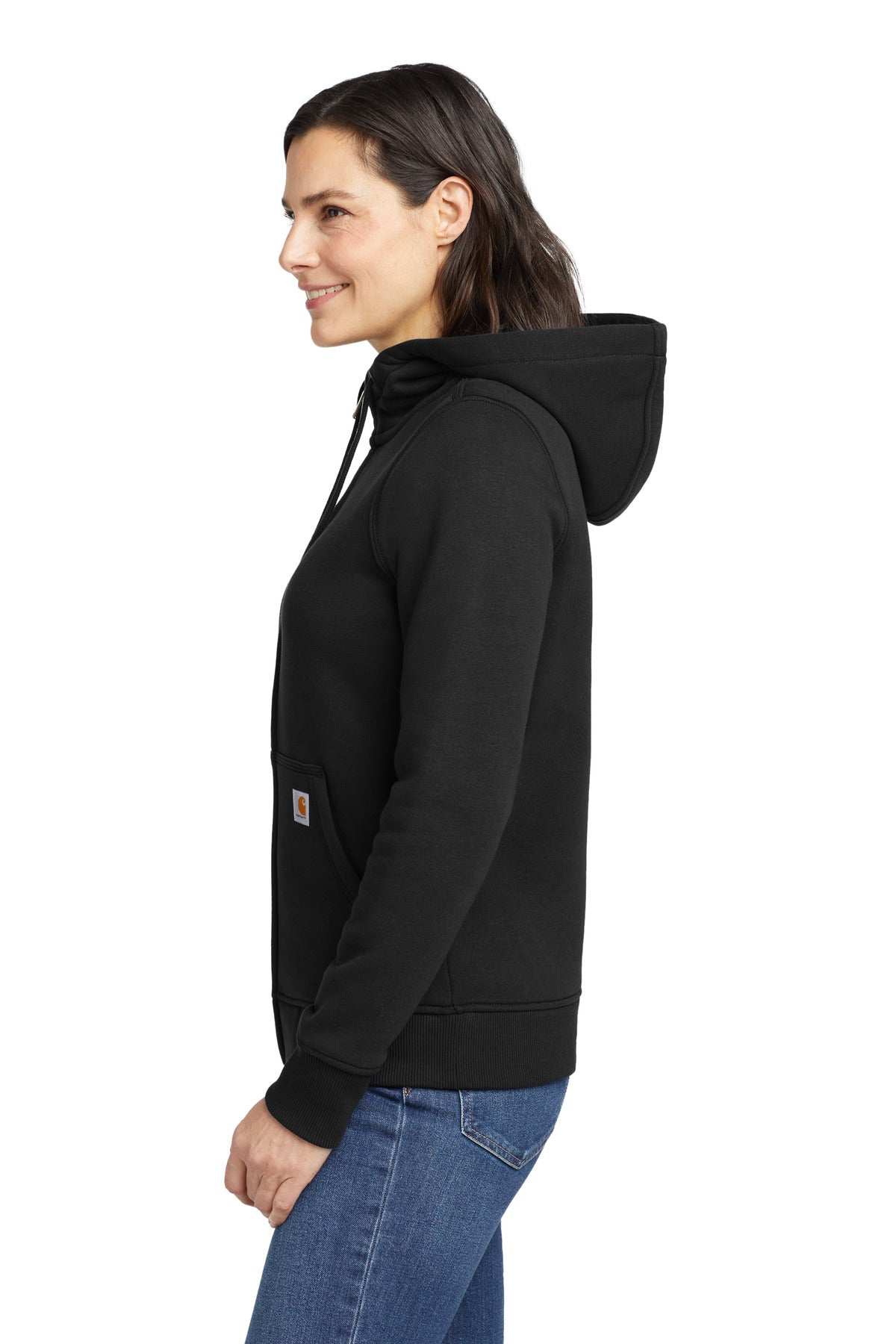 Black Carhartt Women's Clarksburg Full-Zip Hoodie CT102788