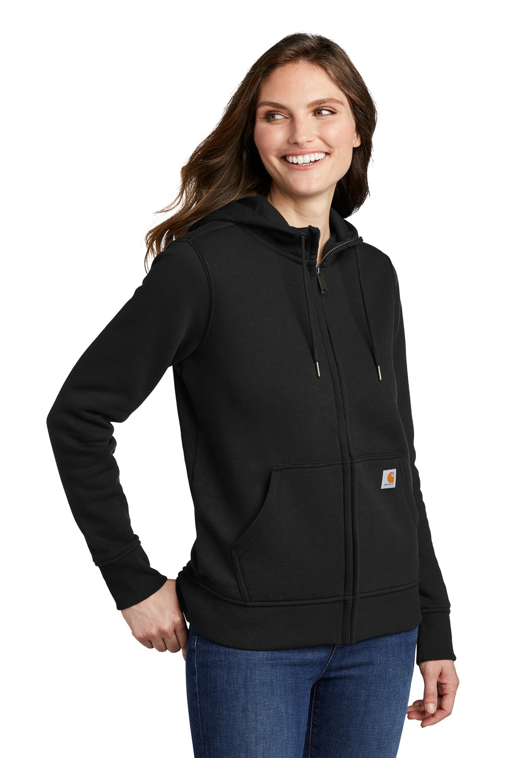 Black Carhartt Women's Clarksburg Full-Zip Hoodie CT102788