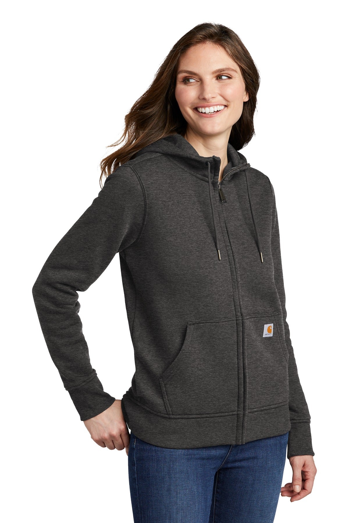 Carbon Heather Carhartt Women's Clarksburg Full-Zip Hoodie CT102788