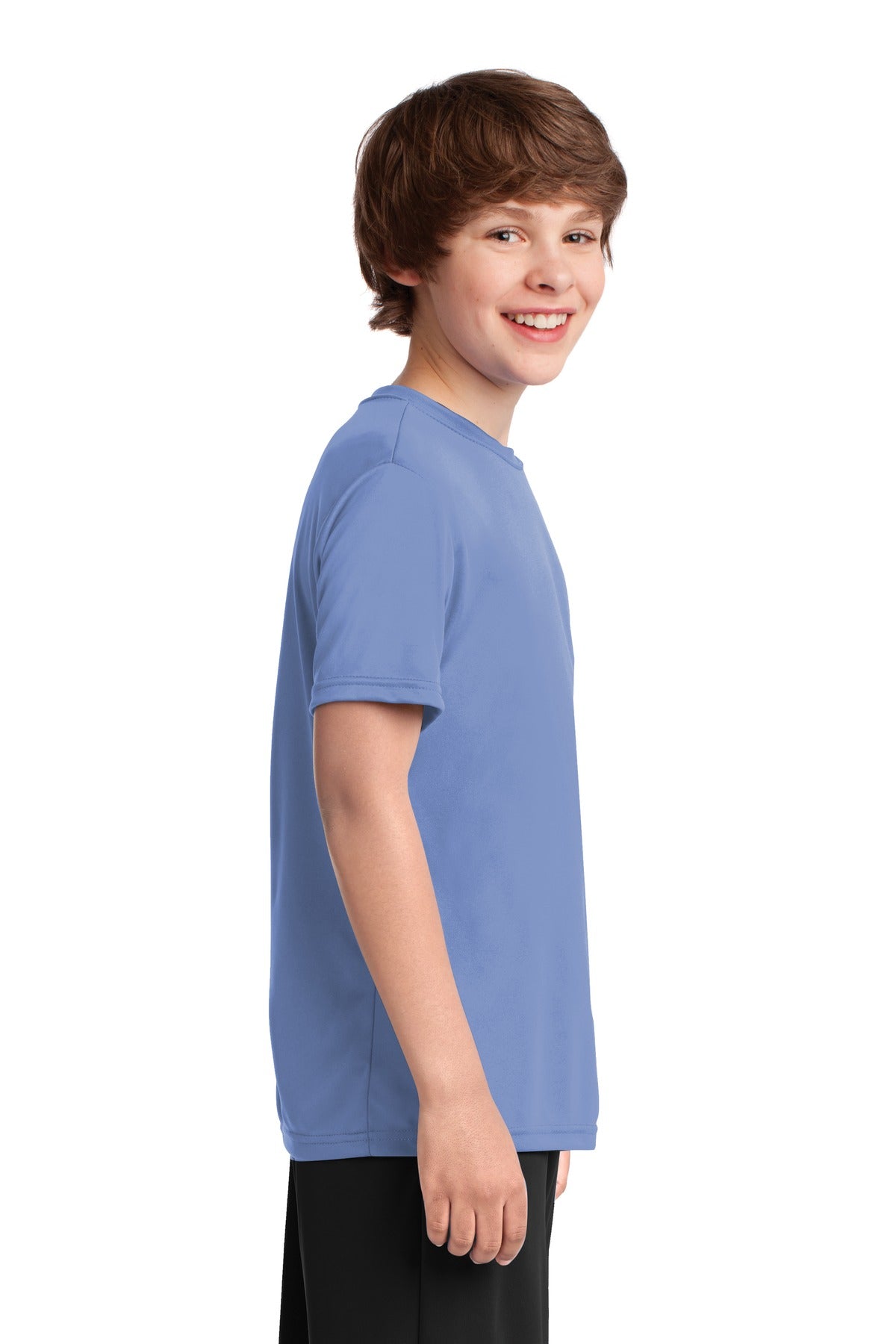 Carolina Blue Port & Company Youth Performance Tee. PC380Y