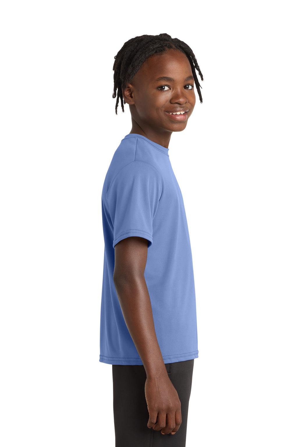 Carolina Blue Port & Company Youth Performance Tee. PC380Y