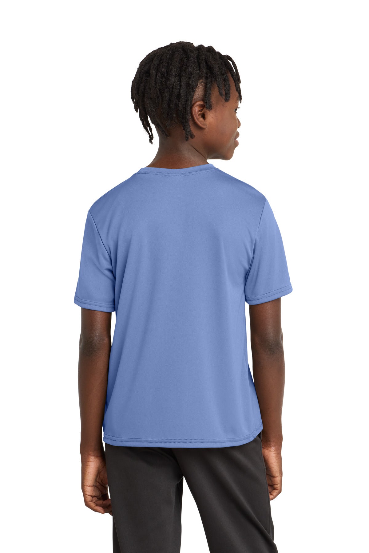 Carolina Blue Port & Company Youth Performance Tee. PC380Y
