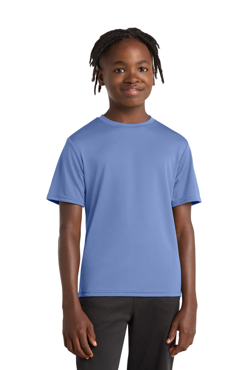 Carolina Blue Port & Company Youth Performance Tee. PC380Y