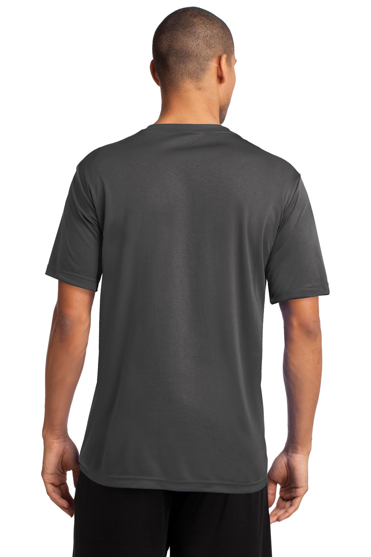 Charcoal Port & Company Performance Tee. PC380