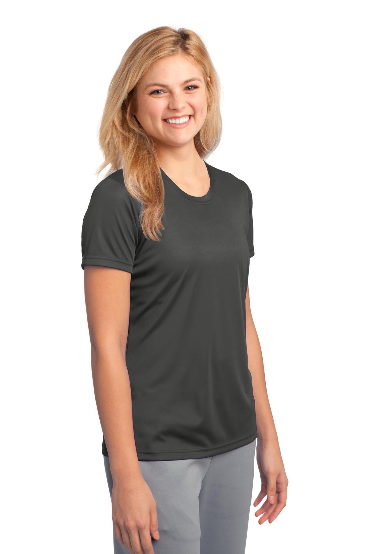 Charcoal Port & Company Women's Performance Tee. LPC380