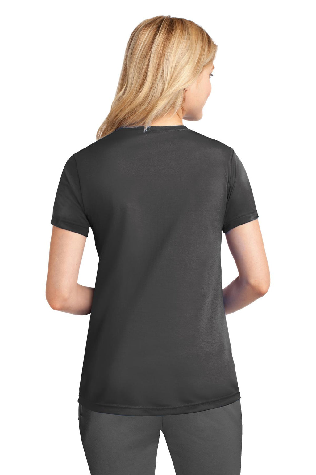 Charcoal Port & Company Women's Performance Tee. LPC380
