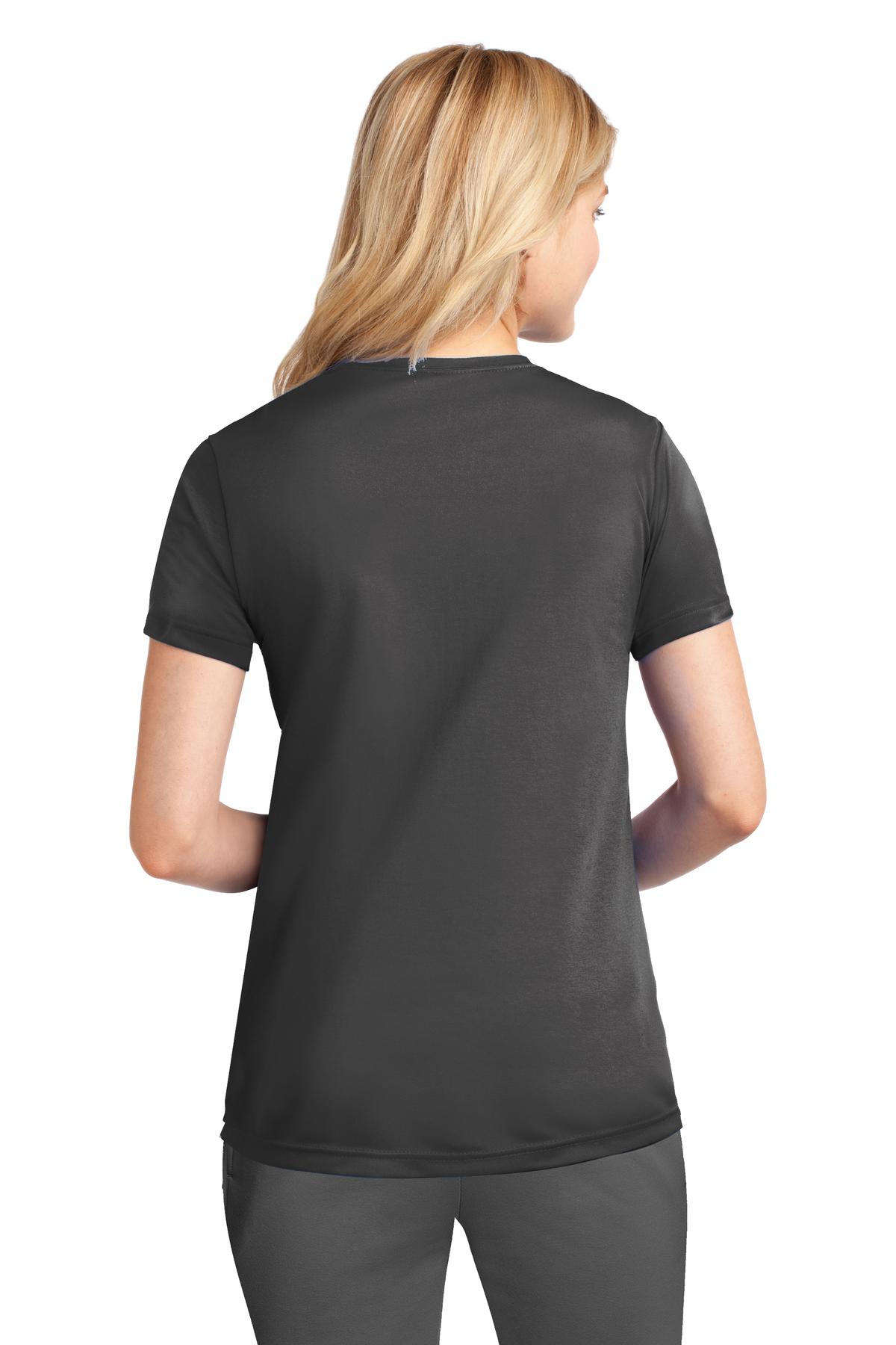 Charcoal Port & Company Women's Performance Tee. LPC380