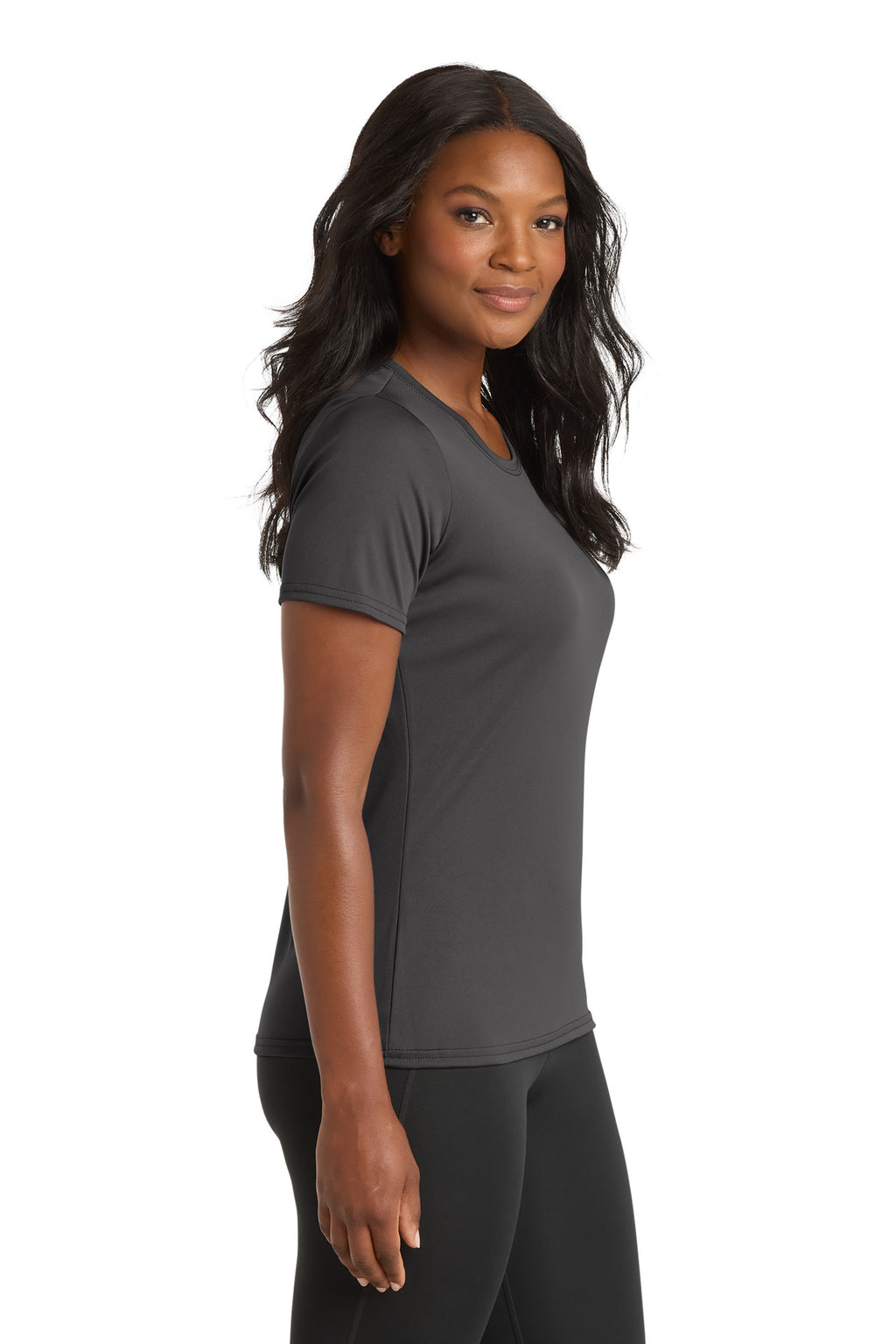 Charcoal Port & Company Women's Performance Tee. LPC380