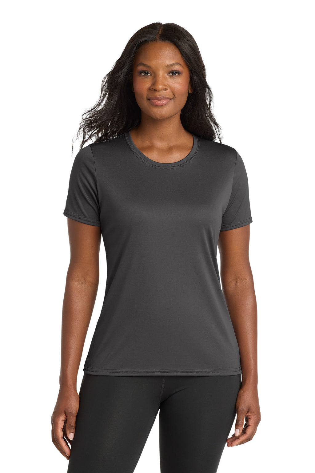 Charcoal Port & Company Women's Performance Tee. LPC380