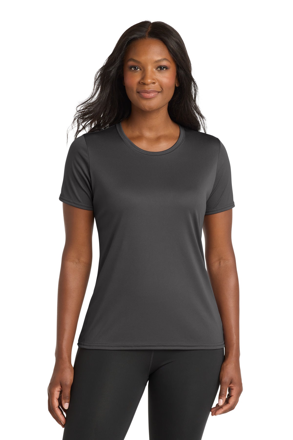 Charcoal Port & Company Women's Performance Tee. LPC380