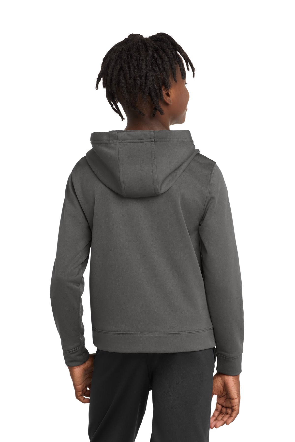 Charcoal Port & Company Youth Performance Fleece Pullover Hooded Sweatshirt. PC590YH
