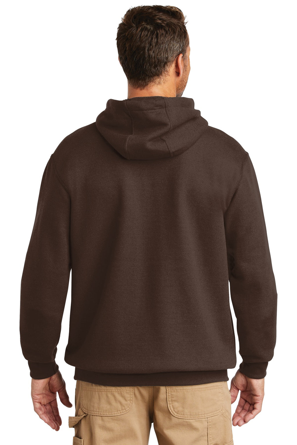 Dark Brown Carhartt Midweight Hooded Sweatshirt. CTK121
