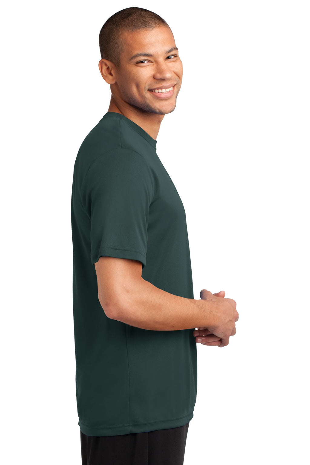 Dark Green Port & Company Performance Tee. PC380