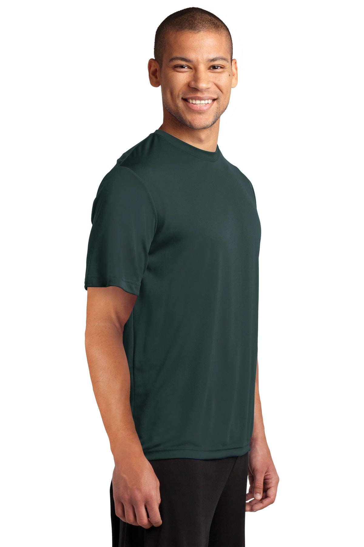 Dark Green Port & Company Performance Tee. PC380