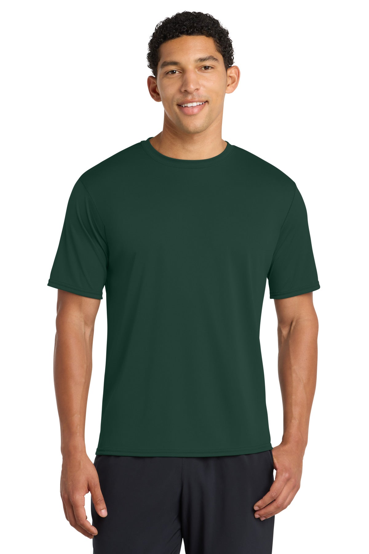 Dark Green Port & Company Performance Tee. PC380