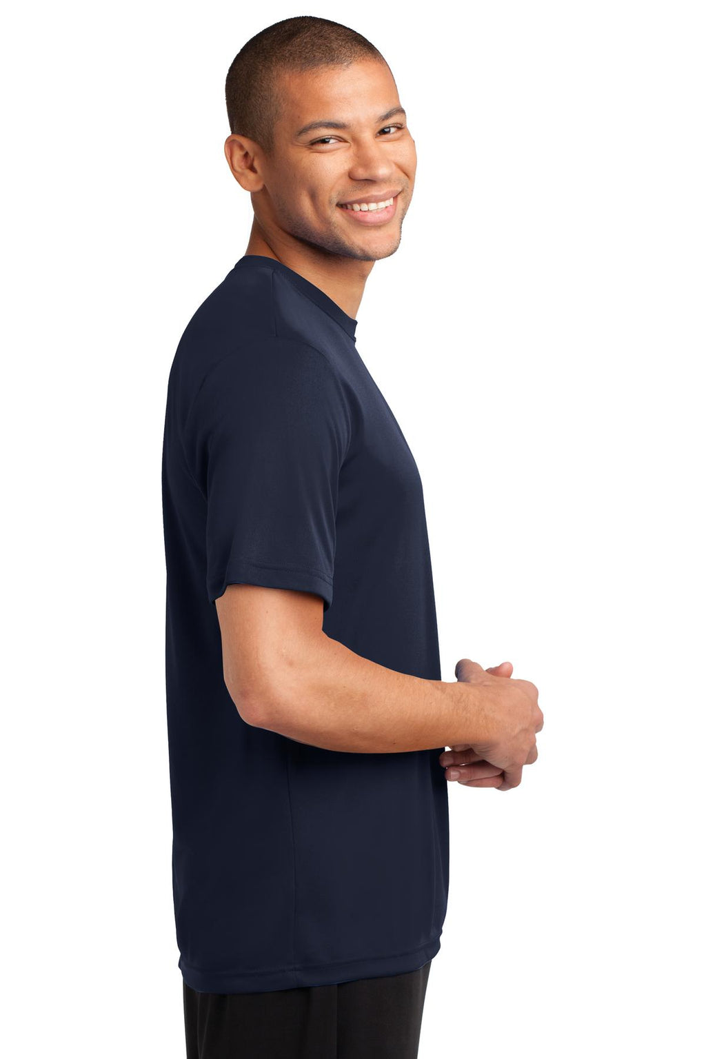 Deep Navy Port & Company Performance Tee. PC380