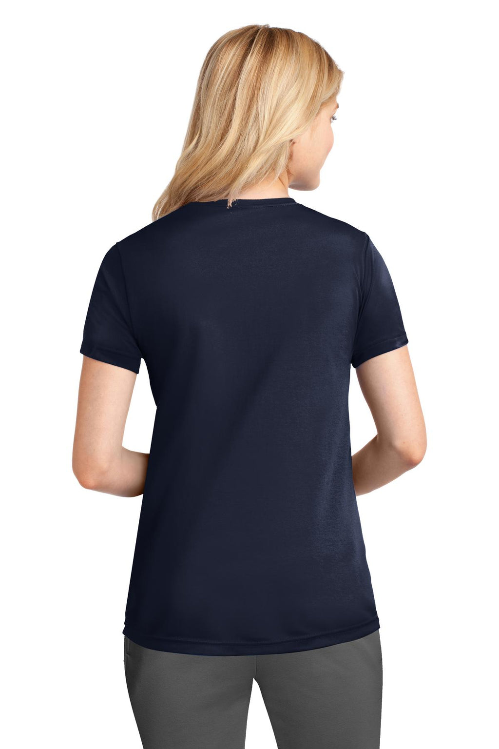Deep Navy Port & Company Women's Performance Tee. LPC380