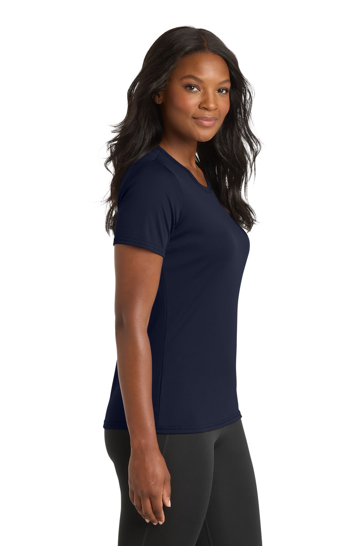 Deep Navy Port & Company Women's Performance Tee. LPC380