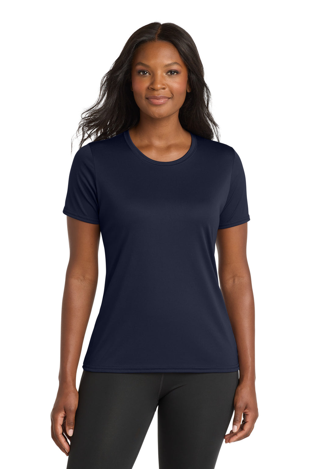 Deep Navy Port & Company Women's Performance Tee. LPC380
