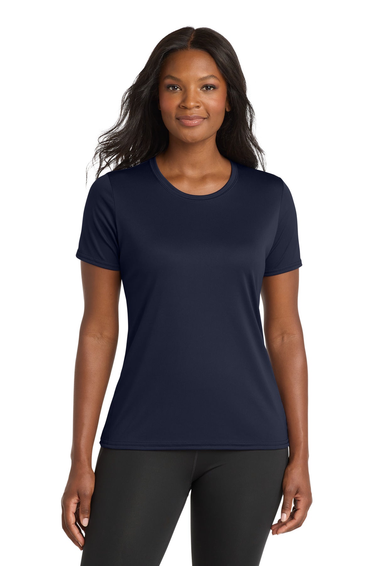 Deep Navy Port & Company Women's Performance Tee. LPC380