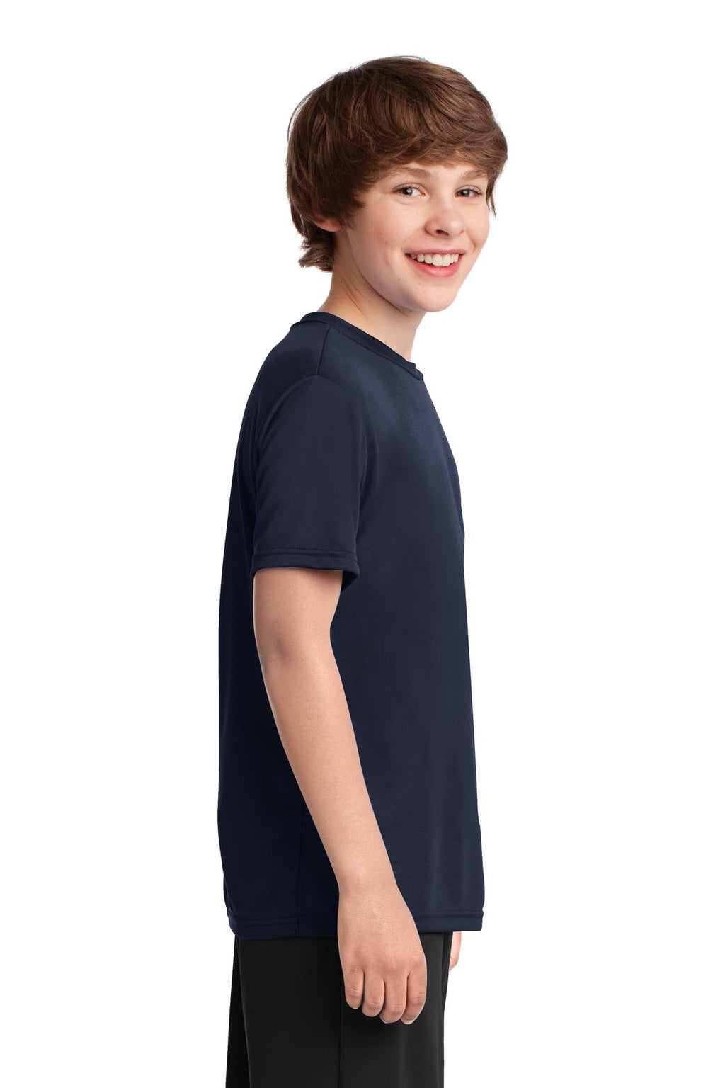 Deep Navy Port & Company Youth Performance Tee. PC380Y