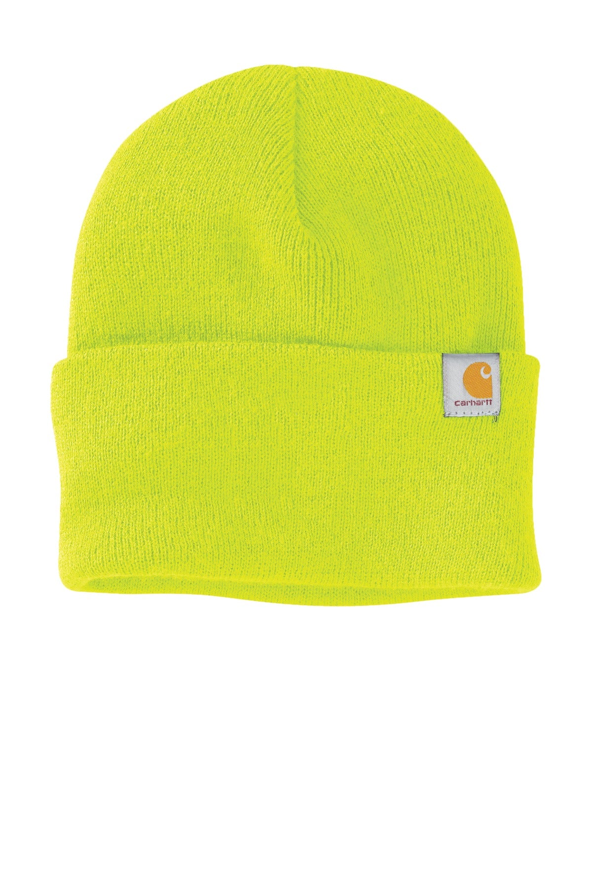 Front View of Bright Lime Carhartt Watch Cap 2.0 CT104597