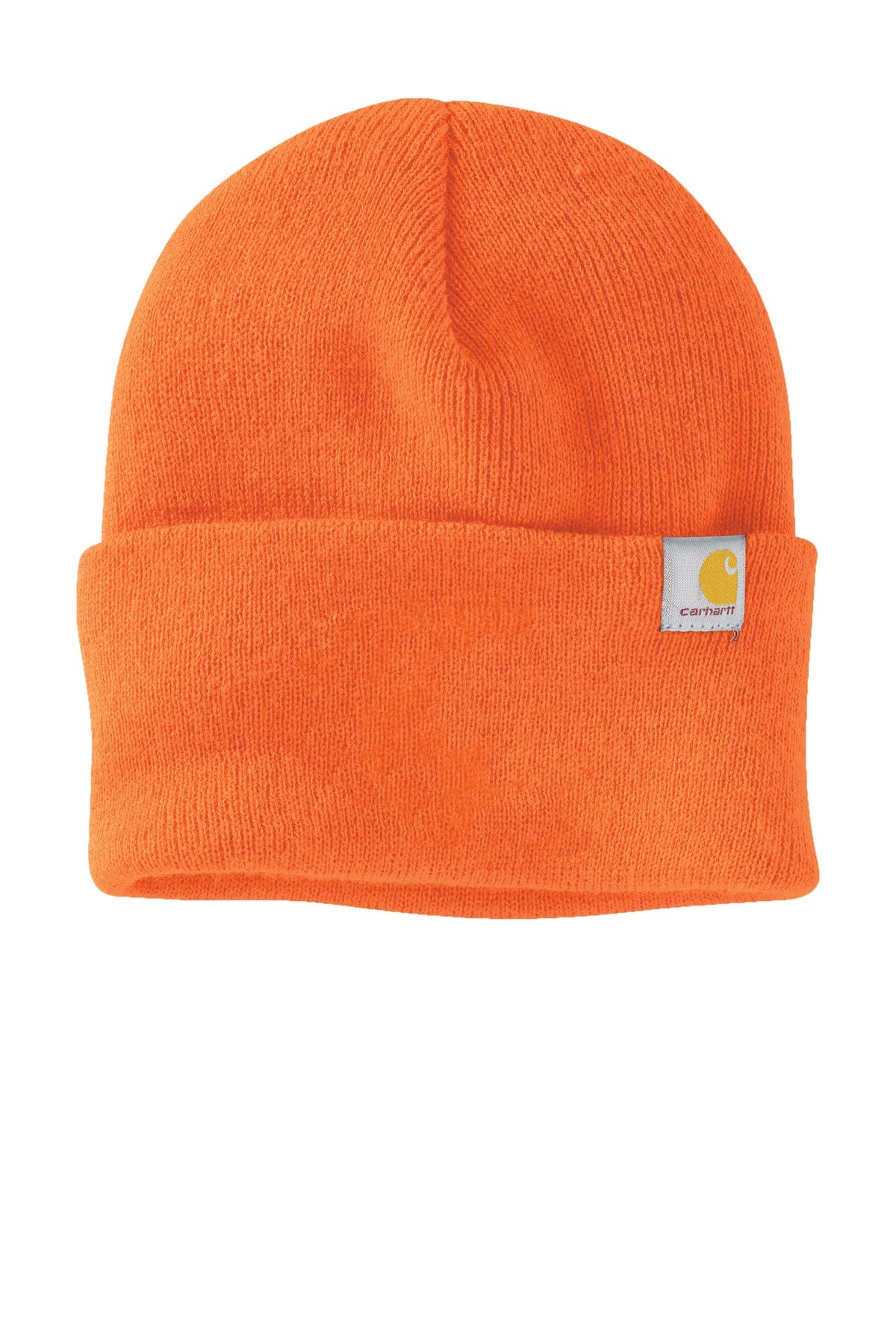 Front View of Bright Orange Carhartt Watch Cap 2.0 CT104597