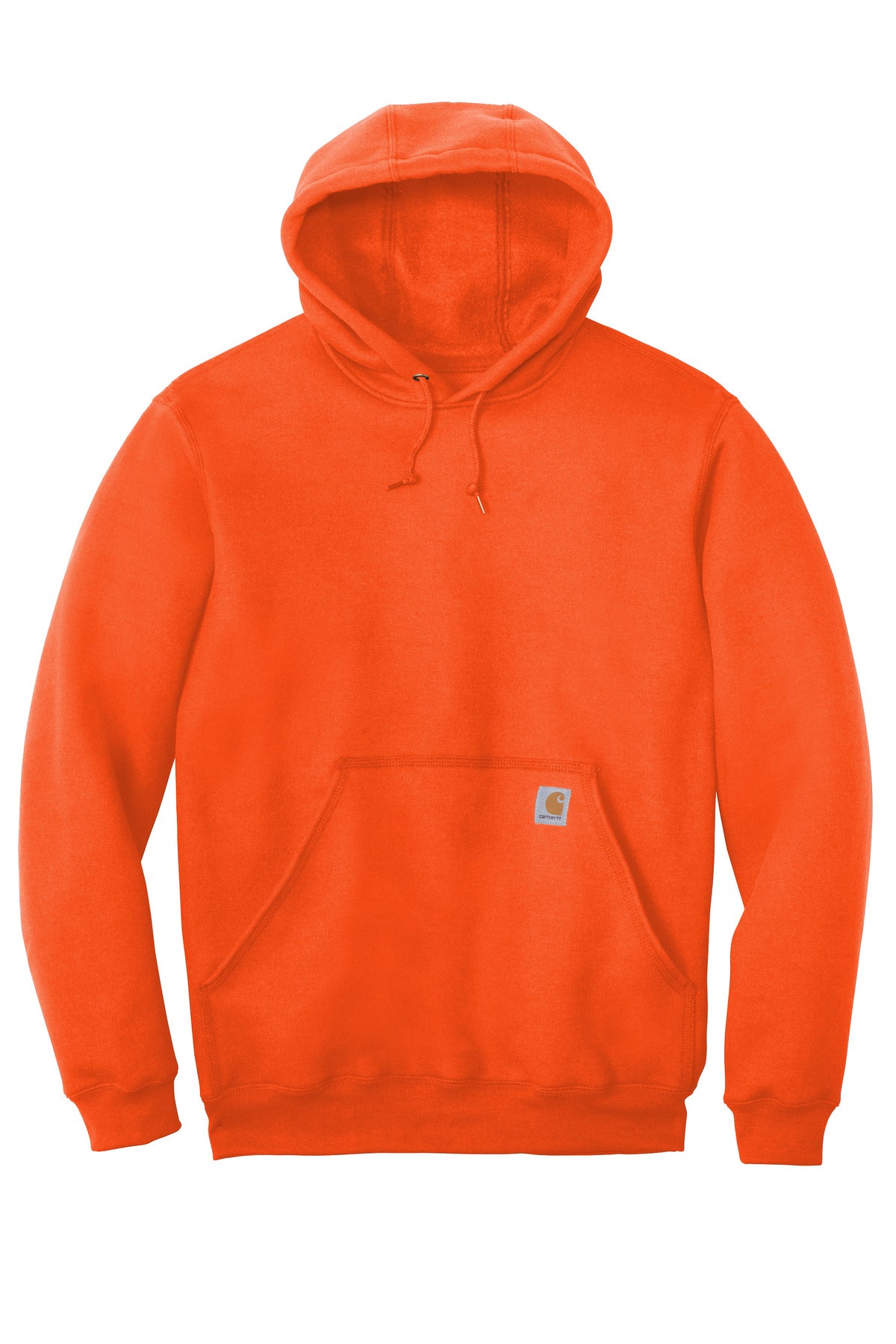 Front View of BriteOrng Carhartt Midweight Hooded Sweatshirt. CTK121