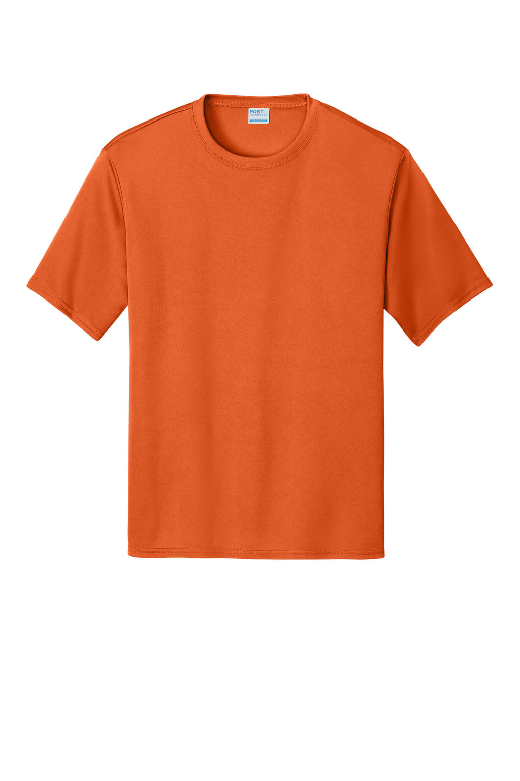 Front View of DeepOrange Port & Company Performance Tee. PC380