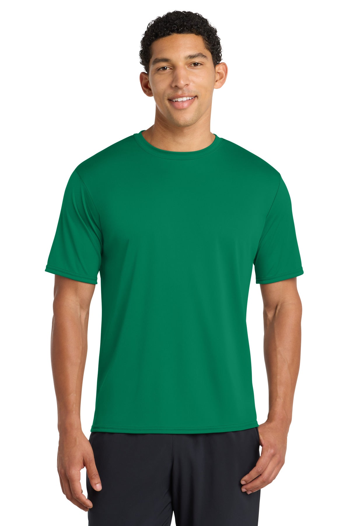 Front View of Kelly Port & Company Performance Tee. PC380