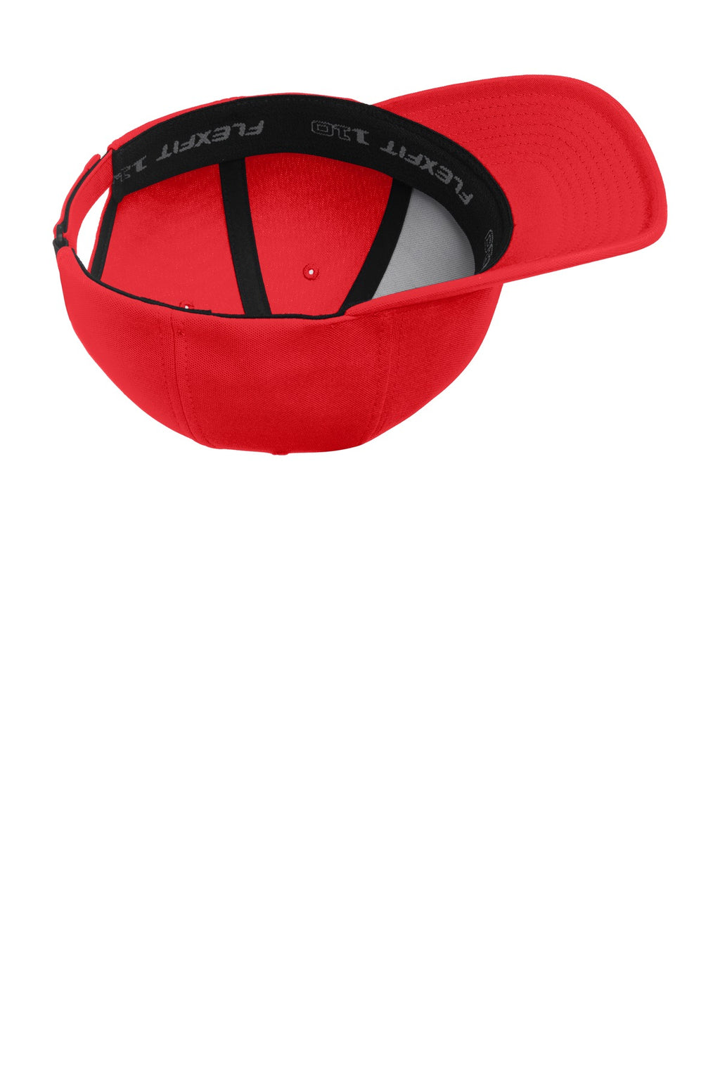 Front View of Red Port Authority Flexfit 110 & Dry Mini Pique Cap. C934