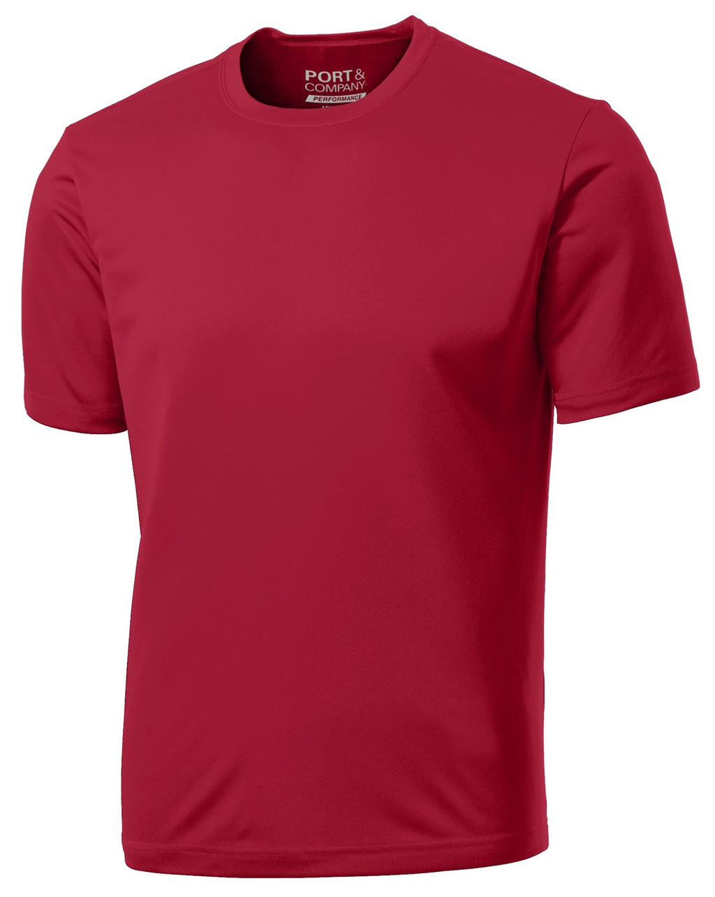 Front View of Red Port & Company Performance Tee. PC380