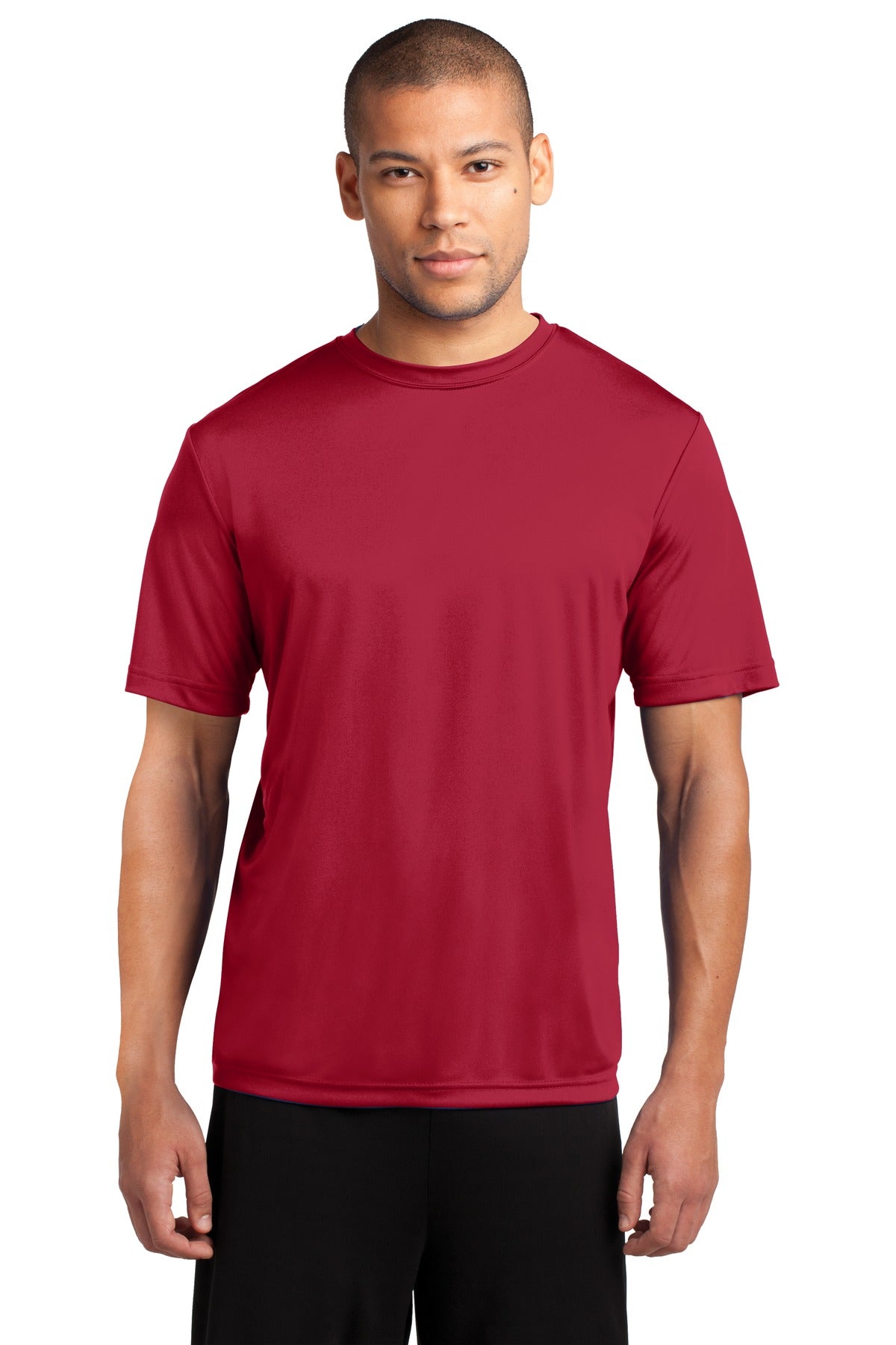 Front View of Red Port & Company Performance Tee. PC380