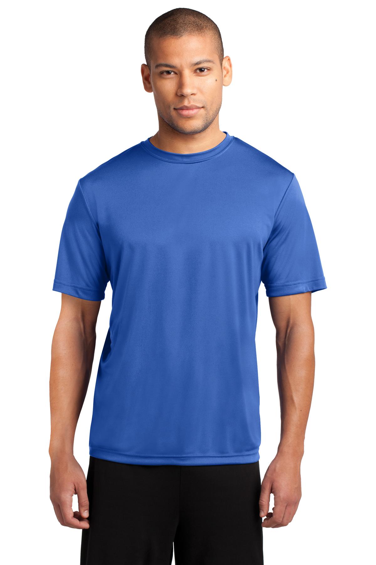 Front View of Royal Port & Company Performance Tee. PC380