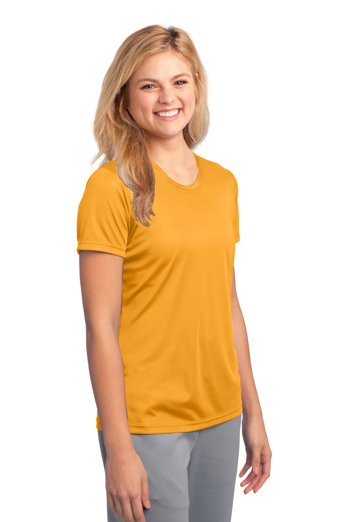 Gold Port & Company Women's Performance Tee. LPC380