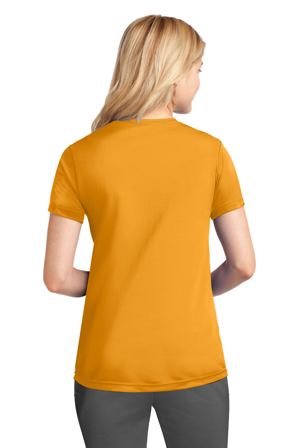 Gold Port & Company Women's Performance Tee. LPC380