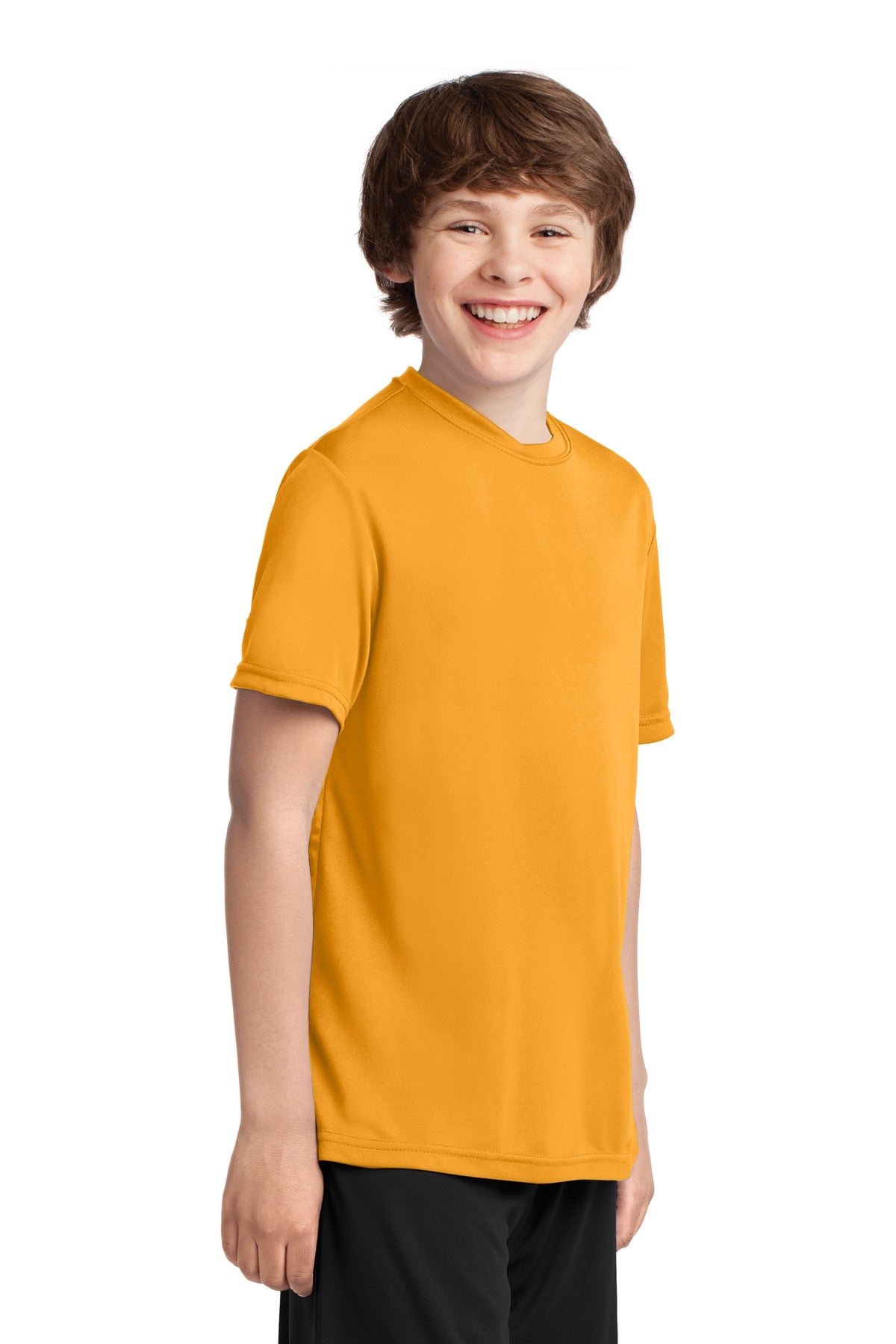 Gold Port & Company Youth Performance Tee. PC380Y