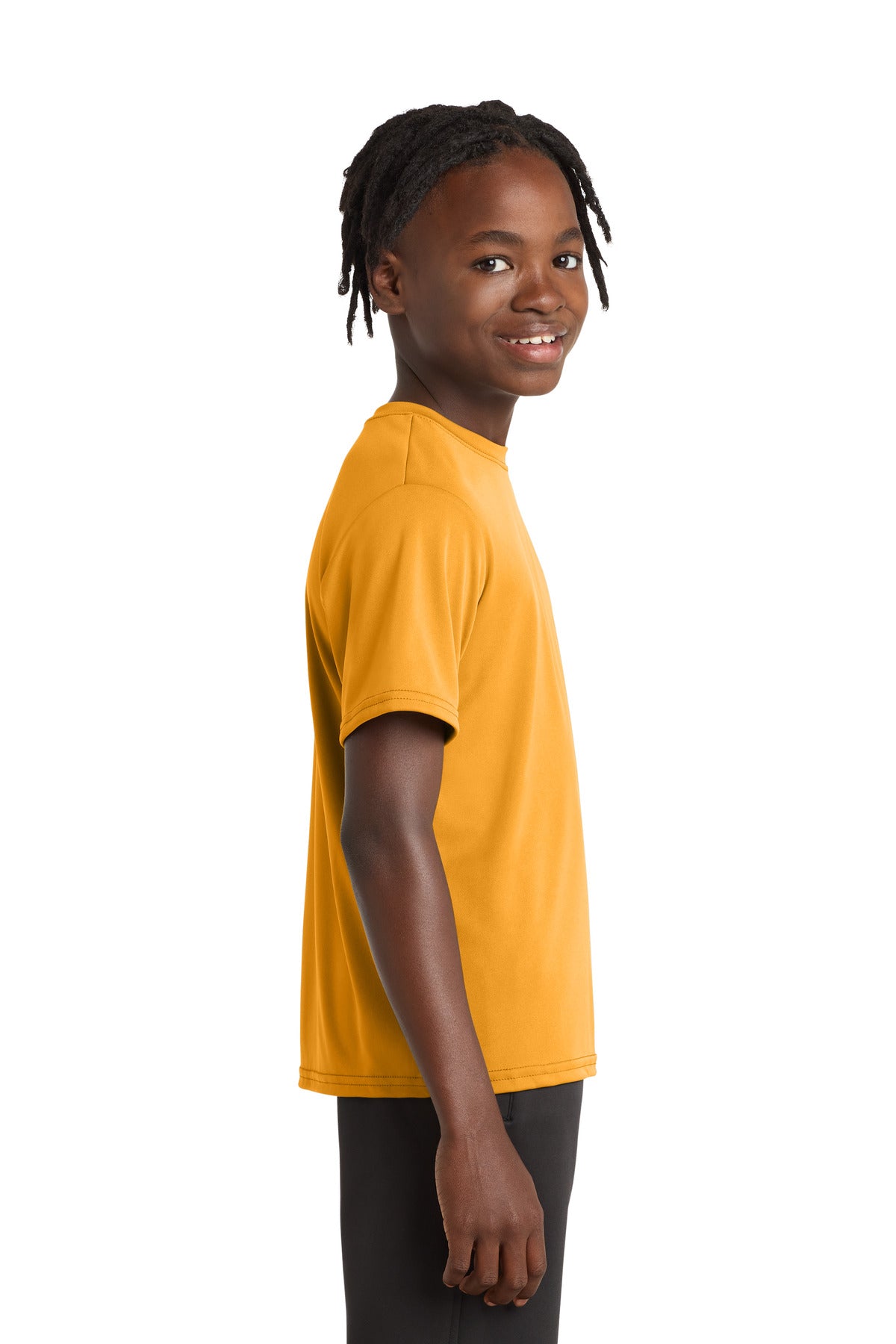 Gold Port & Company Youth Performance Tee. PC380Y