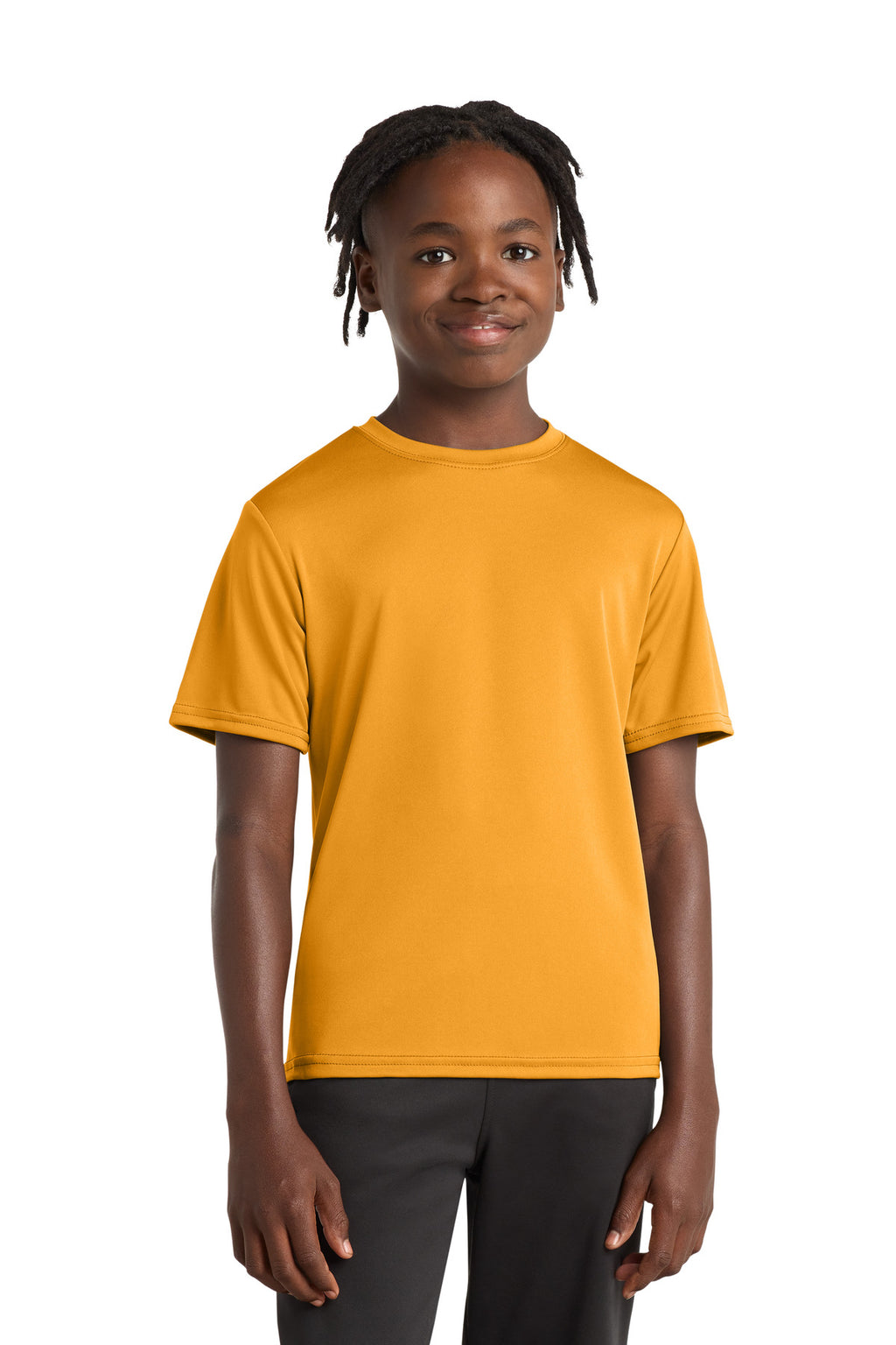 Gold Port & Company Youth Performance Tee. PC380Y